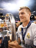 Fussball Champions League Finale 2017: JUBEL Toni Kroos (Real Madrid)