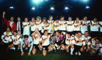 Fussball WM 1990 FINALE: Mannschaftsbild Weltmeister Deutschland
