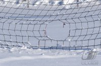 Fussball Kreisliga A 2: Schmuckbild Tor, Winter, Schnee