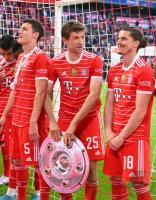 Fussball 1. Bundesliga Saison 21/22: Meister FC Bayern Muenchen