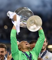 Fussball Champions League Finale 2017: JUBEL Torwart Keylor Navas (Real Madrid)