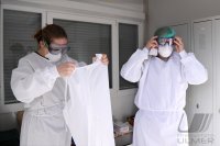 Corona: Container Ambulanz Tuebingen, Covid 19 Versorgung auf dem Tuebinger Festplatz