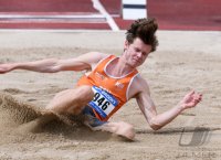 Leichtathletik: Testwettkampf im Training, Weitspringer Gianni Seeger (TSV Gomaringen)