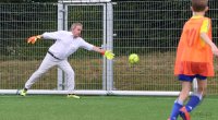Fussball Kunstrasen mit Korkgranulat