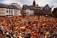 Empfang WM 1990 nach dem Finale in Frankfurt