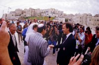 Fussball Israel-Deutschland: Beckenbauer am Oelberg