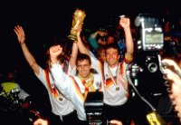Fussball WM 1990 FINALE: JUBEL Deutschland
