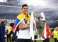 Fussball Champions League Finale 2017: JUBEL James Rodriguez (Real Madrid)