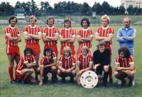 Fussball Fototermin FC Bayern Muenchen: Mannschaftsbild FC Bayern 1973/1974 mit Meisterschale
