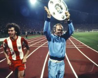 Fussball 1. Bundesliga Bayern - Schalke: Goessmann, Beckenbauer