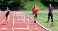 Leichtathletik: Weitspringer Gianni Seeger (TSV Gomaringen) und Karoline Sauer (TSV Gomaringen)