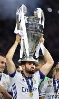 Fussball Champions League Finale 2017: JUBEL Dani Carvajal (Real Madrid)