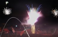 Feuerwerk an Silvester 2021 / Neujahr 2022 vom Rotternburger Dom St. Martin