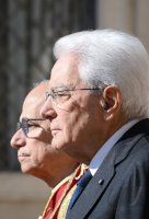 Staatsbesuch, Papst Leo XIV. trifft Italiens Staatspraesident Sergio Mattarella