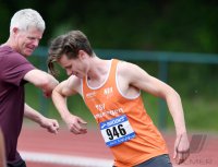 Leichtathletik: Testwettkampf im Training, Weitspringer Gianni Seeger (TSV Gomaringen)