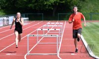 Leichtathletik: Weitspringer Gianni Seeger (TSV Gomaringenv) und Karoline Sauer (TSV Gomaringen)