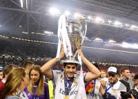 Fussball Champions League Finale 2017: JUBEL Alvaro Morata (Real Madrid)