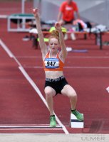 Leichtathletik: Testwettkampf im Training, Weitsprung Lenia Kurrle (TSV Gomaringen)