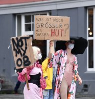 Demo gegen Oberbuergermeister Boris Palmer Tuebinger Marktplatz
