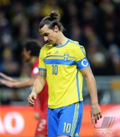 Fussball WM Qualifikation 2014 Playoff: Enttaeuschung Zlatan Ibrahimovic (Schweden)