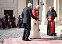 Staatsbesuch, Papst Leo XIV. trifft Italiens Staatspraesident Sergio Mattarella
