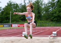 Leichtathletik: Testwettkampf im Training, Weitsprung Lenia Kurrle (TSV Gomaringen)