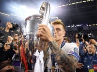 Fussball Champions League Finale 2017: JUBEL Toni Kroos (Real Madrid)