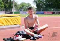 Leichtathletik: Lukas Gaertner (TV Rottenburg) trainiert im Rottenburger Hohenberstadion