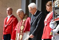 Staatsbesuch, Papst Leo XIV. trifft Italiens Staatspraesident Sergio Mattarella