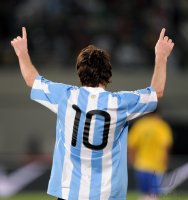 FUSSBALL INTERNATIONAL:  JUBEL Lionel MESSI (Argentinien)