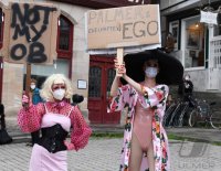 Demo gegen Oberbuergermeister Boris Palmer Tuebinger Marktplatz