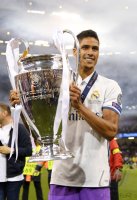 Fussball Champions League Finale 2017: JUBEL Raphael Varane (Real Madrid)