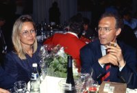 Fussball Sybille und Franz Beckenbauer auf der Meisterfeier