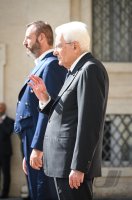 Staatsbesuch, Papst Leo XIV. trifft Italiens Staatspraesident Sergio Mattarella