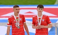 Fussball 1. Bundesliga Saison 21/22: Meister FC Bayern Muenchen