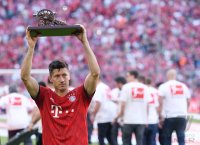 Fussball 1. Bundesliga Saison 17/18: Torschuetzenkoenig Robert Lewandowski (FC Bayern Muenchen)