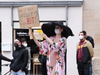 Demo gegen Oberbuergermeister Boris Palmer Tuebinger Marktplatz