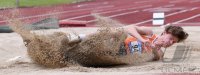 Leichtathletik: Testwettkampf im Training, Weitspringer Gianni Seeger (TSV Gomaringen)
