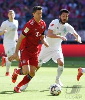 Fussball 1. Bundesliga Saison 18/19: FC Bayern Muenchen - SV Werder Bremen