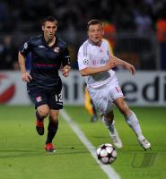 FUSSBALL  International CHL 09/10: Olympique Lyon - FC Bayern  Muenchen