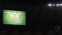 FUSSBALL WM 2014 HALBFINALE: ANZEIGENTAFEL, Brasilien 1-7 Deutschland