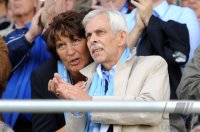 U19 Fussball Bundesliga :  1860 Muenchen Praesidenten Dieter Schneider mit seiner Frau Gipsy