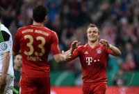 FUSSBALL DFB POKAL  Saison 2012/2013:  FC Bayern Muenchen - VfL Wolfsburg