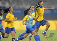 FUSSBALL  Olympia 2008  Peking  Halbfinale Brasilien - Deutschland