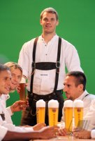 1. Fussball Bundesliga :  Anatoliy Tymoshchuk , Anatoli Timoschtschuk , Torwart Manuel Neuer , Franck Ribery (v. li., FC Bayern Muenchen)