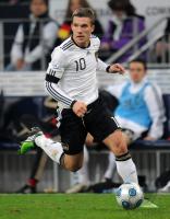 Fussball, International, Freundschaftsspiel: Deutschland, PODOLSKI am Ball