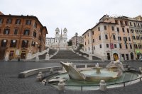 Corona Krise in Rom: Spanische Treppe menschenleer