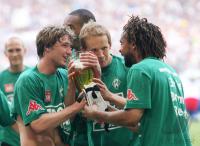Fussball 1. Bundesliga: Hamburg - Bremen, Bremen jubelt