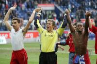 Fussball 1. Bundesliga: Duisburg - Bayern, Jubel Bayern