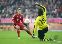Fussball 1. Bundesliga, Saison 2012/2013:  Toni Kroos (li, FC Bayern Muenchen) gegen Mats Hummels (Borussia Dortmund)